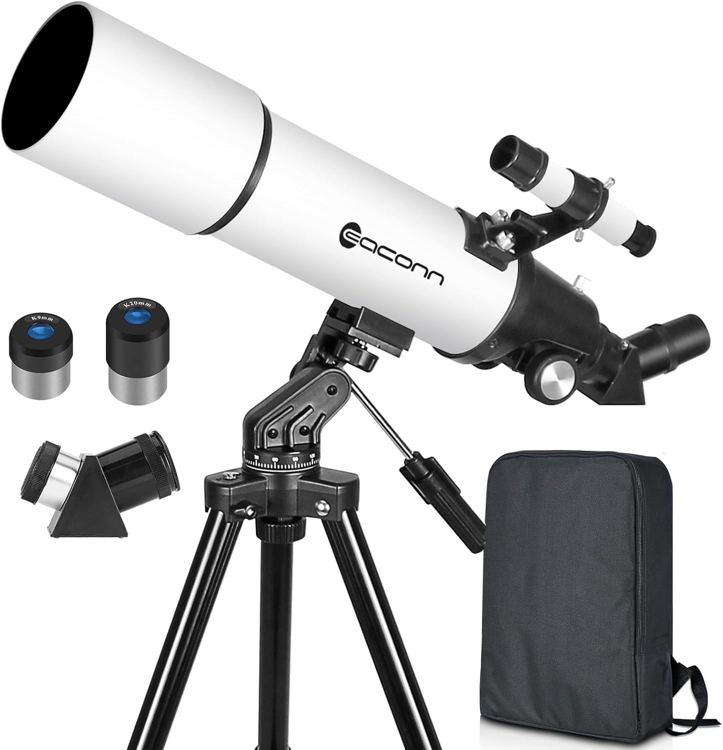 Displays the core telescope product along with all included accessories to show shoppers exactly what they will receive in their purchase. Showcases the…