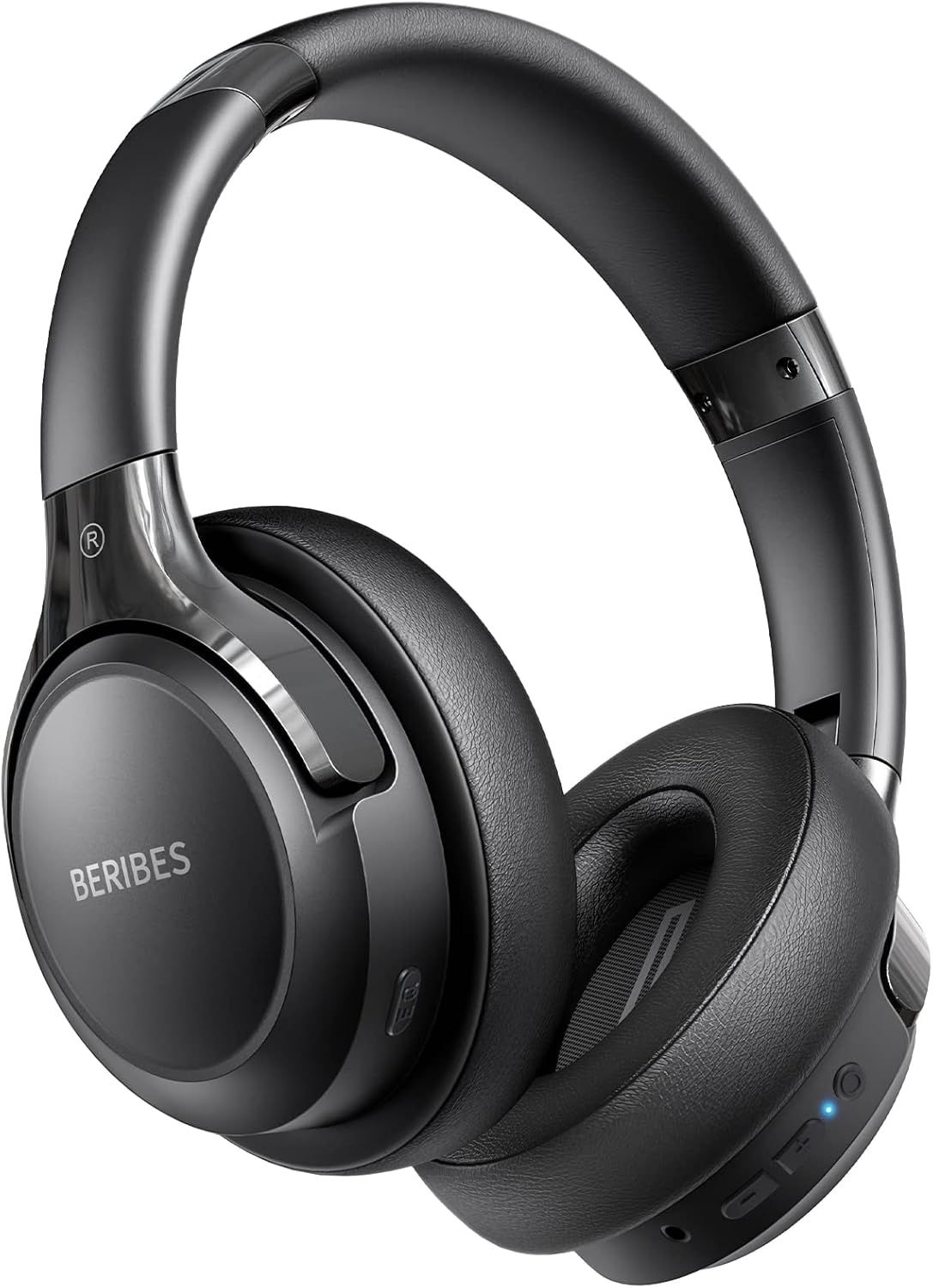 Displays the core product—a pair of BERIBES over-ear headphones—in a clean, catalog-style presentation to show the design, build quality, and branding clearly…