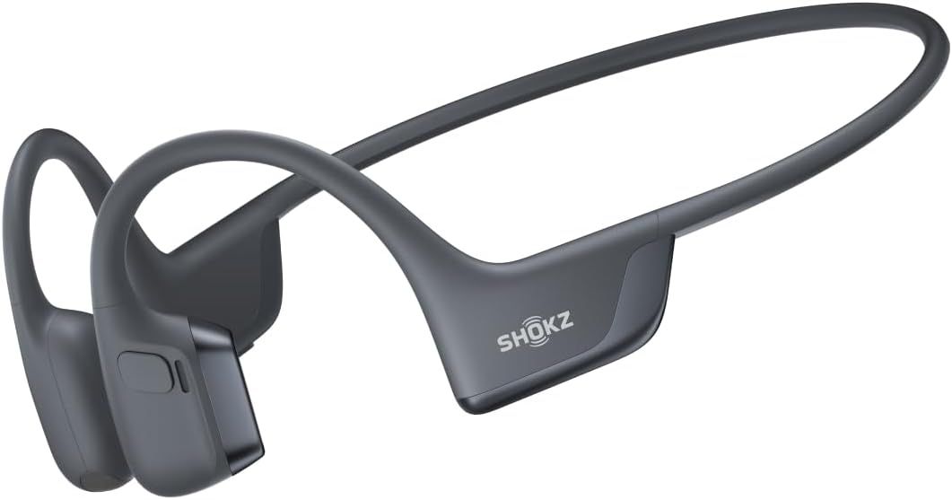 Displays the core product clearly on a clean white background to show the unique bone conduction design and wraparound form factor.