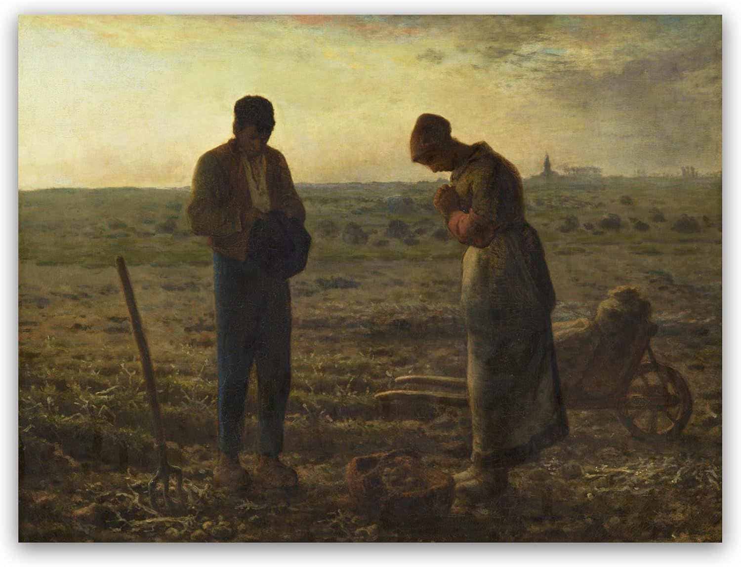 This appears to be a classical fine art painting rather than an Amazon product image. It shows peasants praying in a field and does not display any sellable…