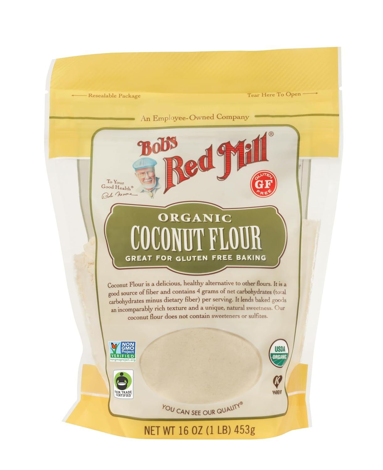 Displays the core product clearly with its packaging to show shoppers exactly what they will receive, emphasizing the organic and gluten-free attributes.…
