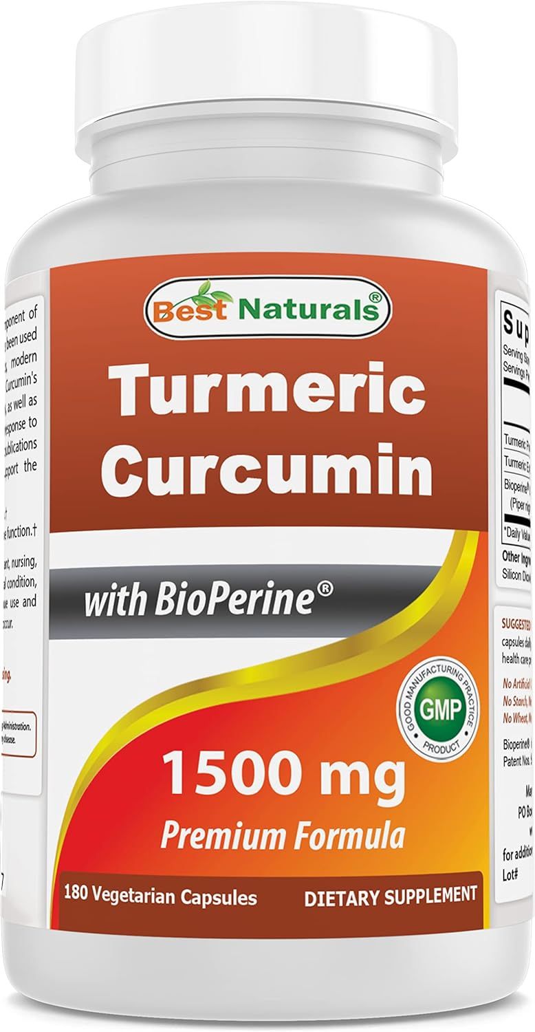 Best Naturals Turmeric Curcumin 1500mg/Serving with Bioperine