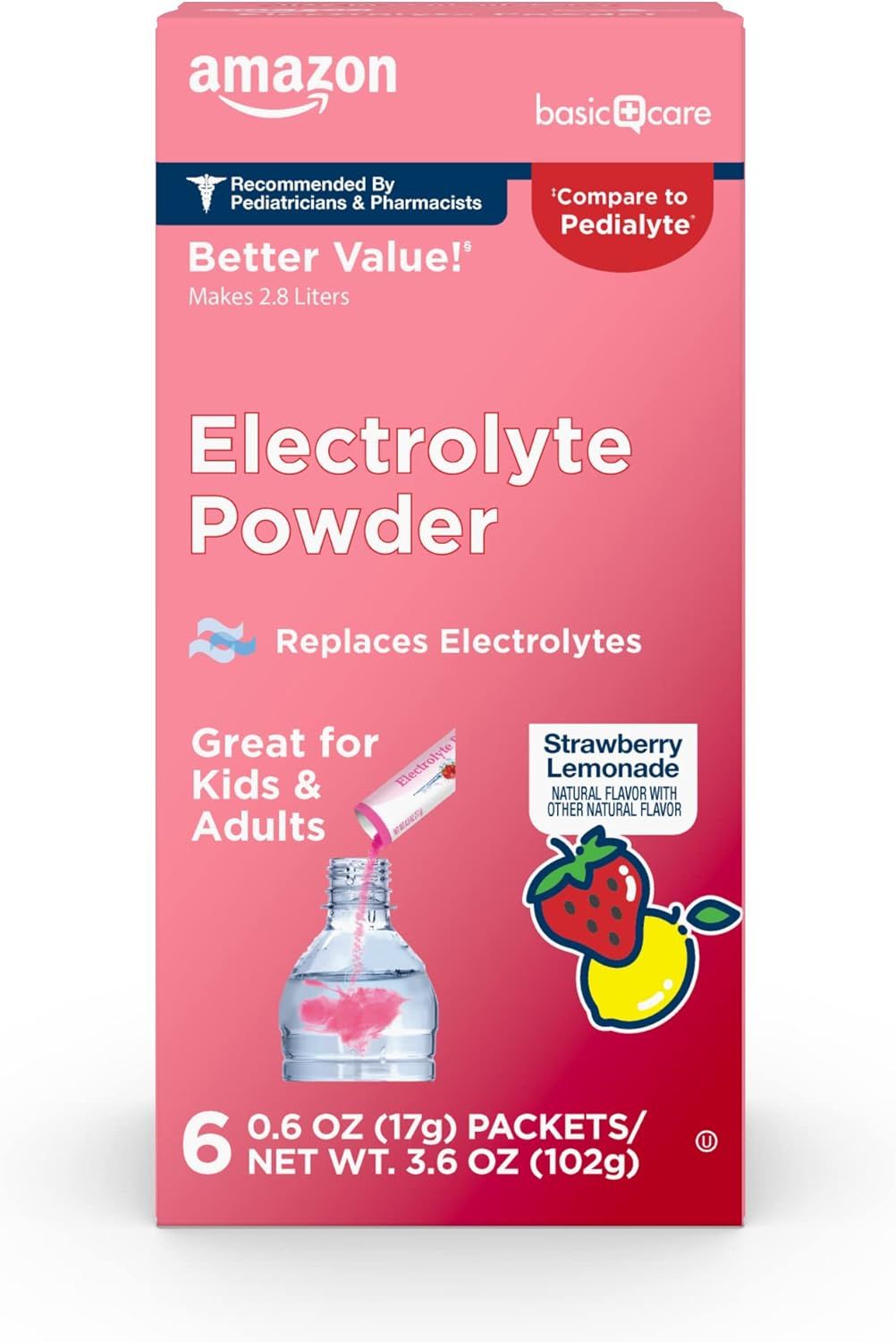 Shows the retail packaging with branding, flavor information, and usage details to help shoppers understand what they will receive and how the product compares to name brands. Demonstrates how the…