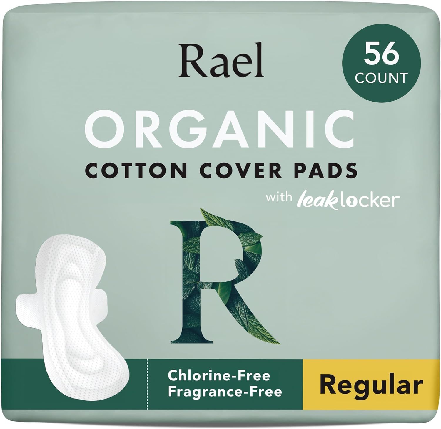 Shows the retail packaging to communicate the organic, chlorine-free, and fragrance-free nature of the product, reassuring shoppers about the product's safety…