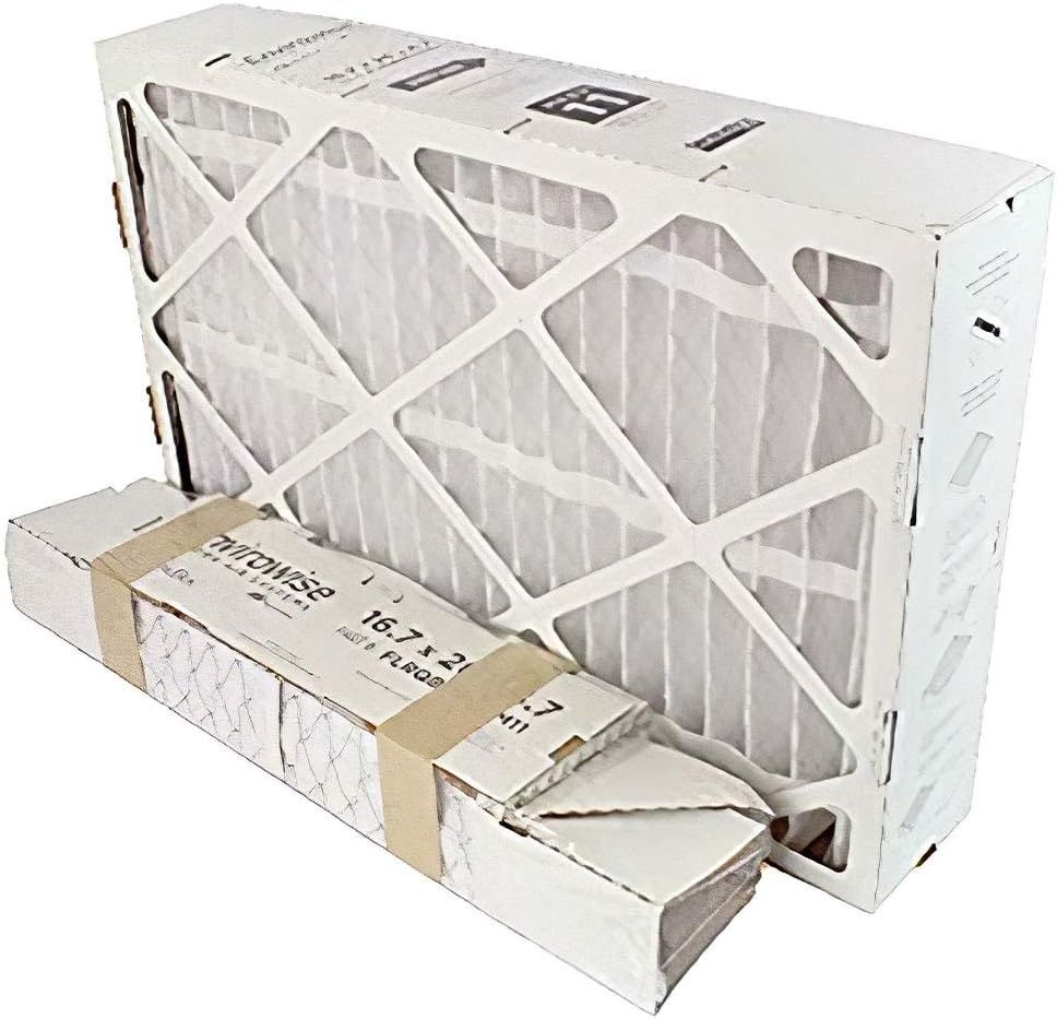Shows the core product clearly - HVAC air filters in their retail packaging, allowing shoppers to see both the filter construction and quantity included. Displays the retail packaging with product…