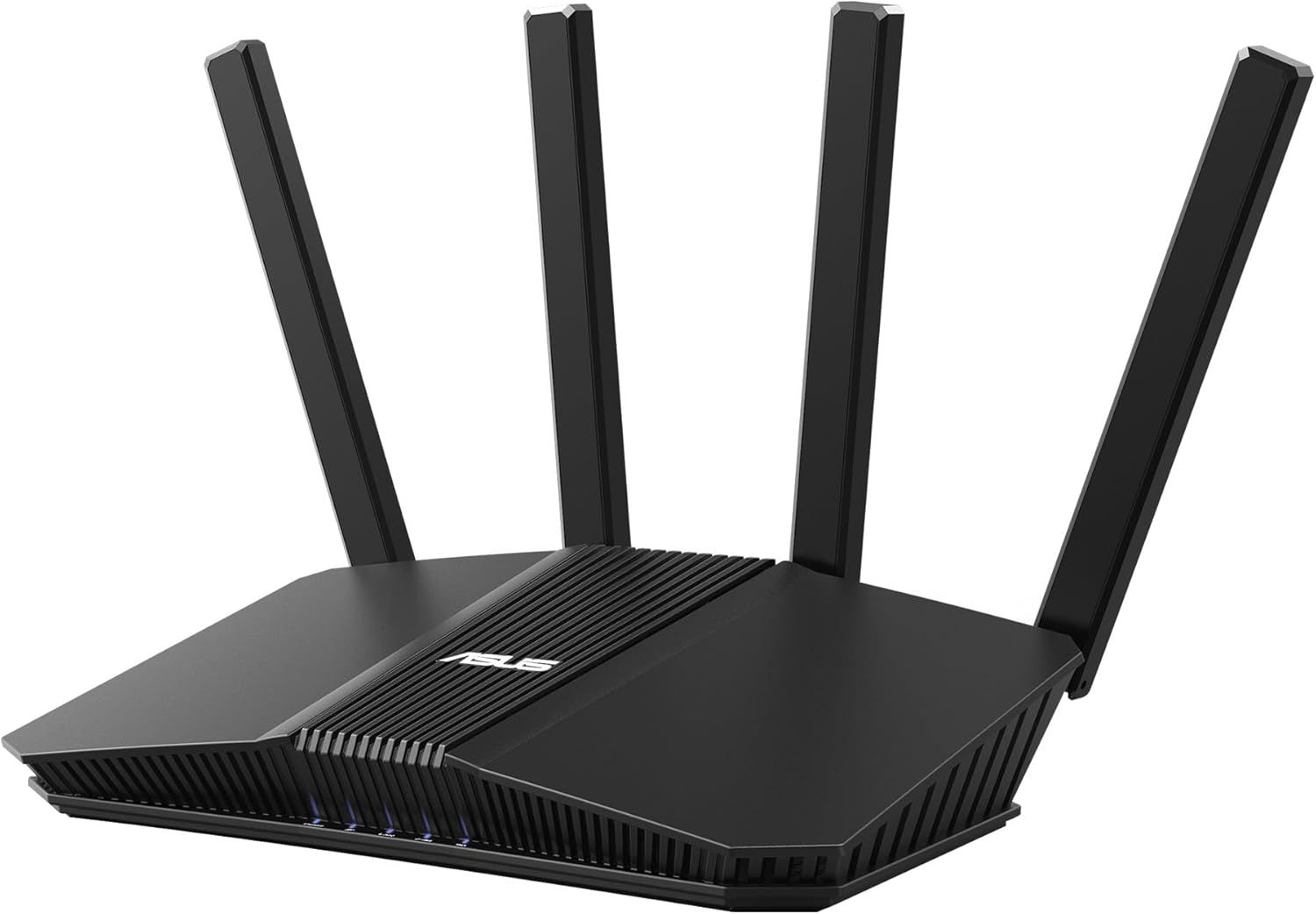 Displays the core product, a black router with four external antennas, to show shoppers exactly what they will receive and communicate its high-performance…