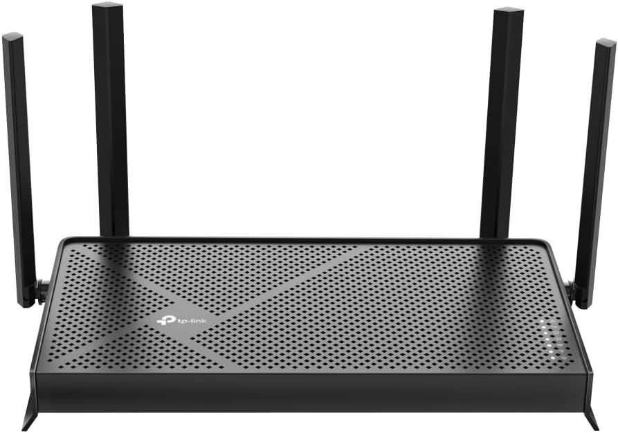 Displays the core sellable product, a TP-Link router with multiple antennas, in a clear catalog-style view on a white background to show the product design…