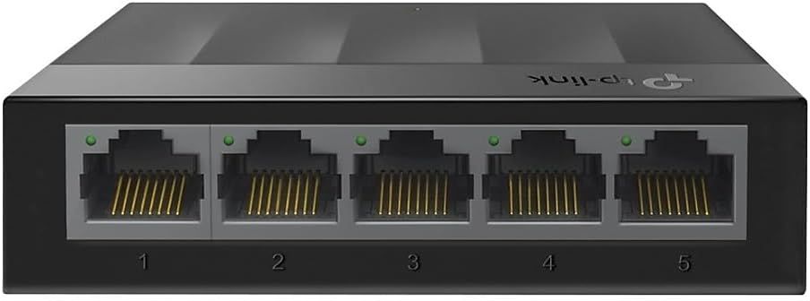 Displays the core product clearly showing the 5 Ethernet ports with numbered labels, allowing shoppers to understand the product's connectivity capacity and…
