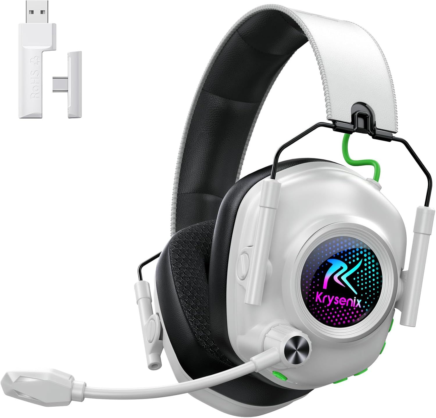 Wireless Gaming Headset with Noise Canceling Microphone for PC