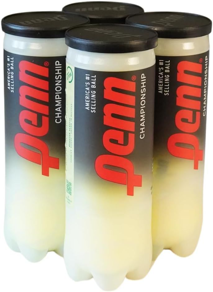 Shows the core sellable product - a 4-pack of championship tennis balls in sealed cans - clearly displayed on a white background for catalog presentation.