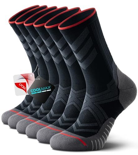 Displays the core product—a multi-pack of athletic socks—clearly showing the design, color scheme, and construction to help shoppers understand what they are purchasing. Includes a branded hang tag…