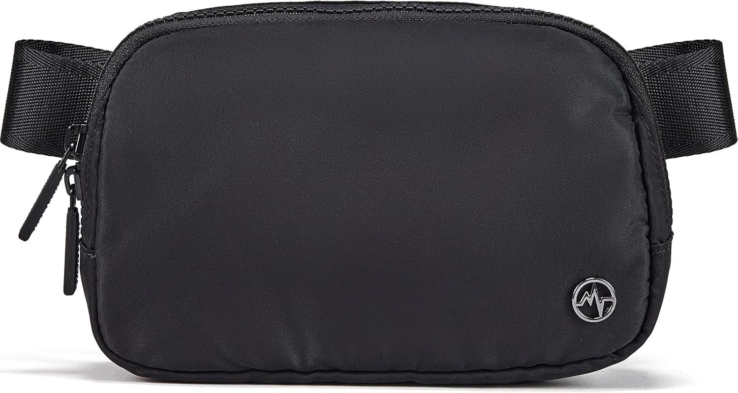 Shows the core sellable product, a black waist/belt bag with adjustable strap and zipper closure, in a clear catalog-style presentation that allows shoppers…