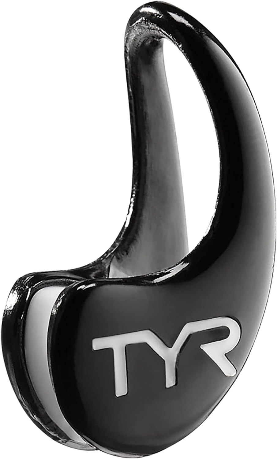 Displays the core product, a TYR nose clip, with clear visibility of its curved ergonomic shape and brand logo to help shoppers identify the item and…