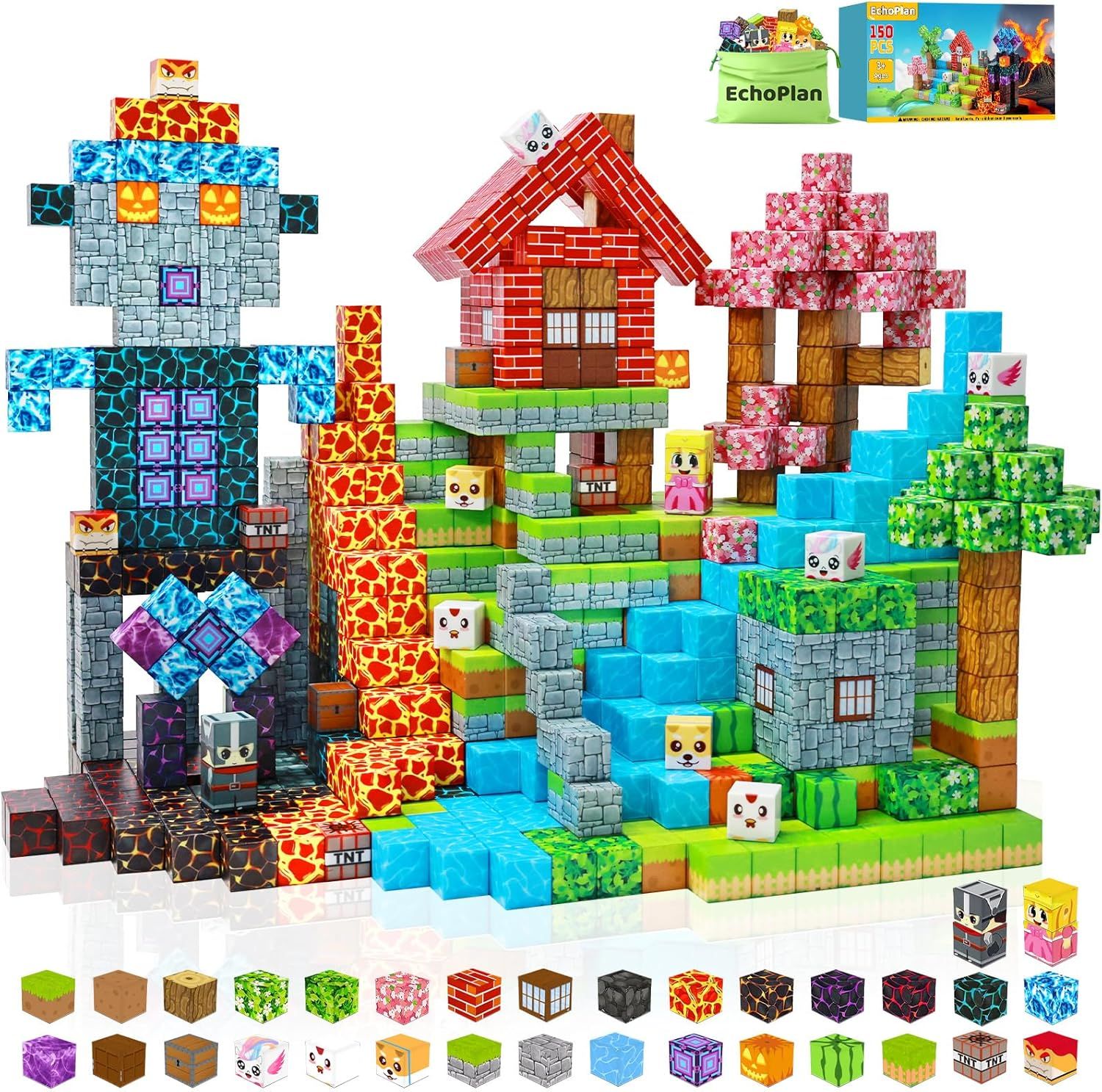 EchoPlan 150PCS Magnetic Blocks