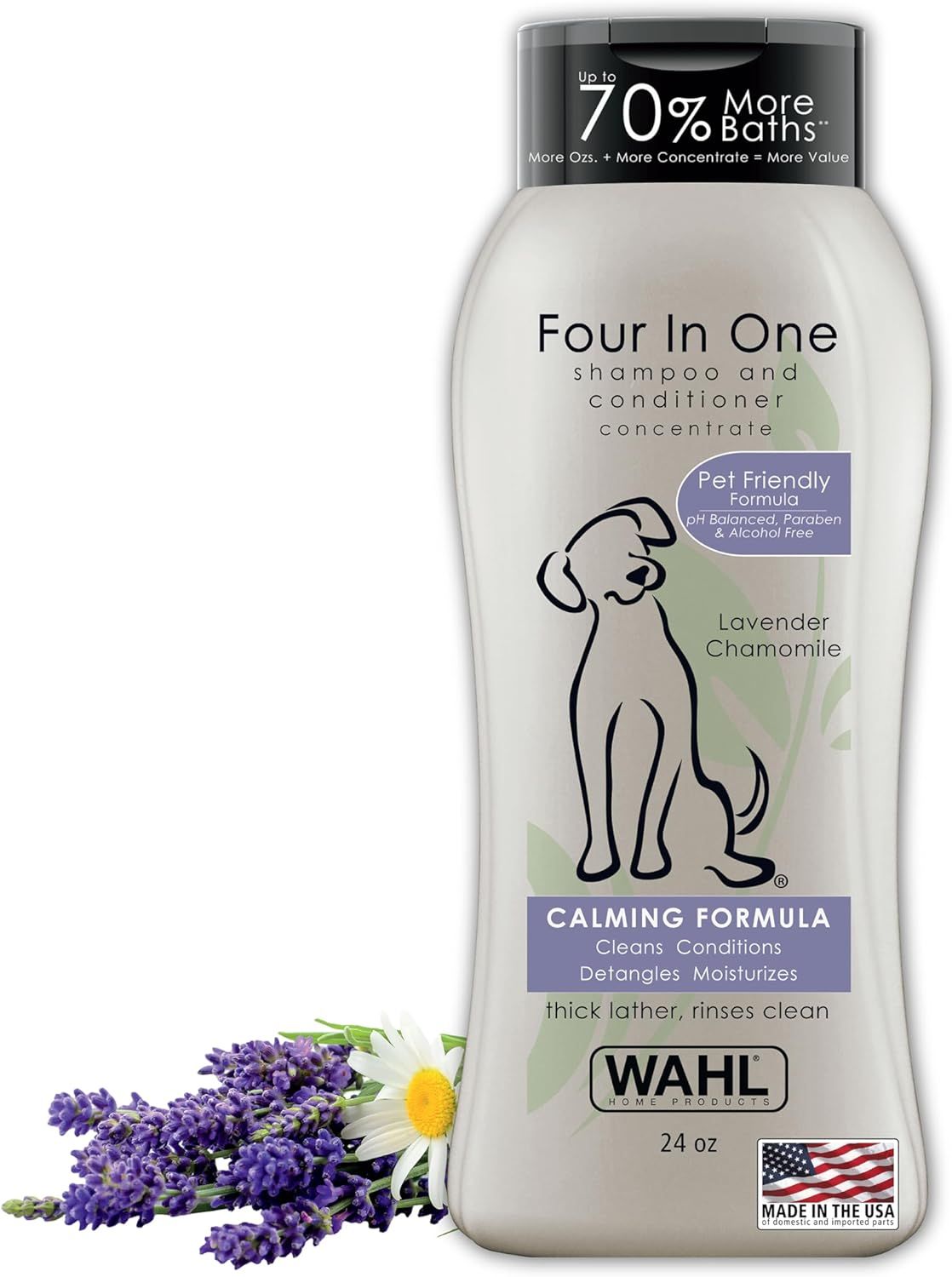 Displays the core product, a pet shampoo and conditioner concentrate, clearly showing the bottle design, branding, and key product features to help shoppers…