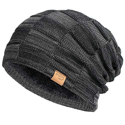 Displays the core product clearly on a white background to show the knit texture, slouchy style, and branded leather patch, helping shoppers understand what they are purchasing.