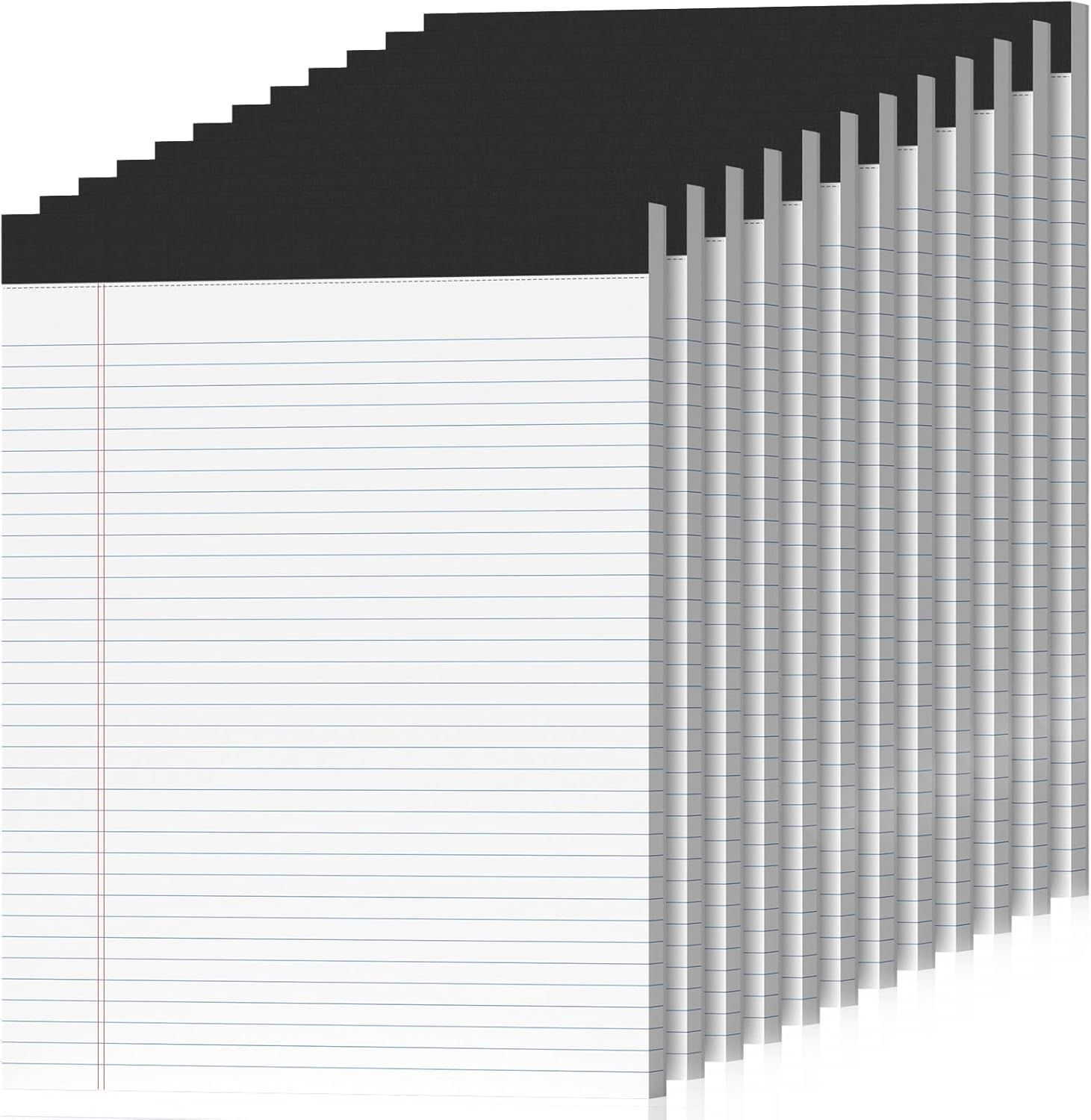 Shows the core product clearly - a stack of lined notebook paper sheets with black covers, allowing shoppers to see the quantity and format of the paper…