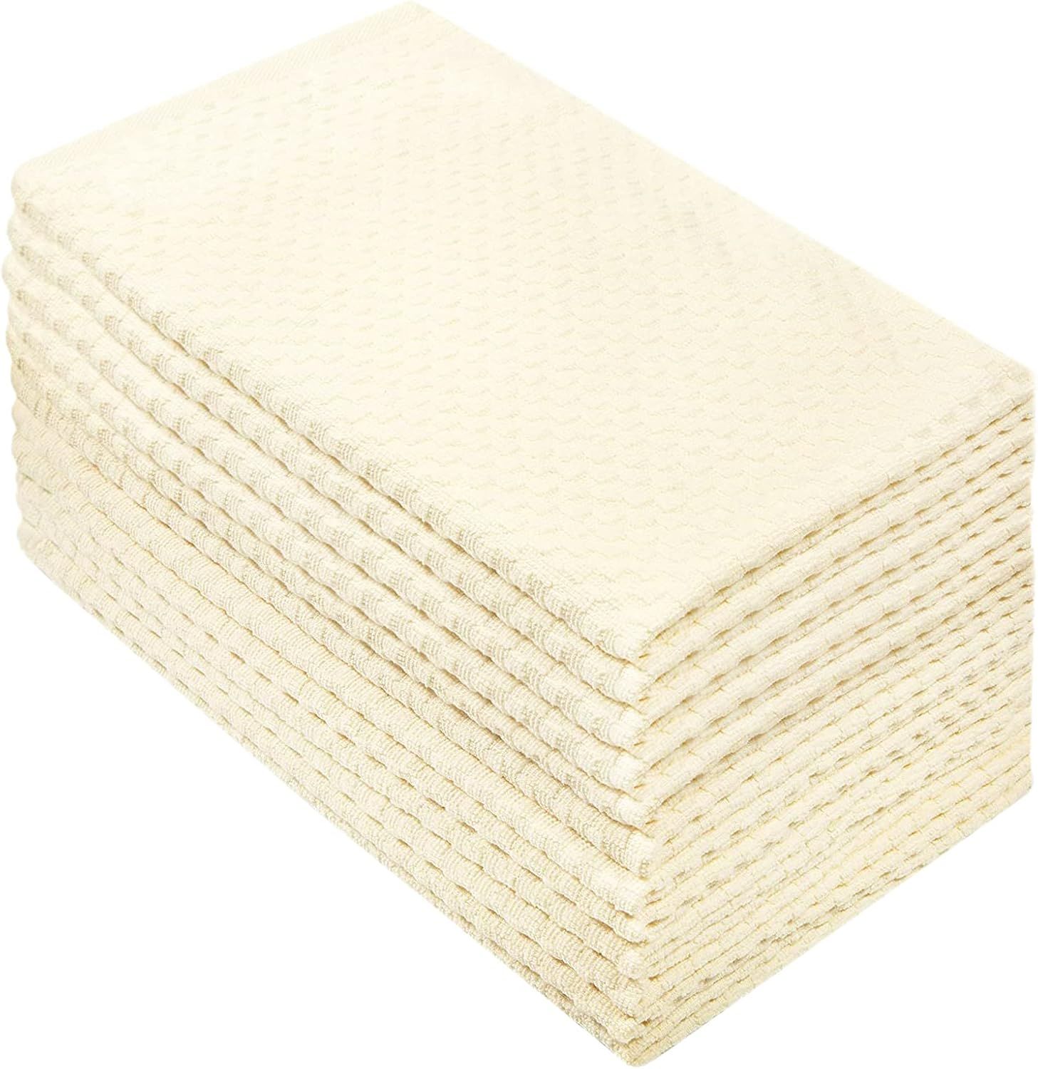 Shows the core product as a stack of multiple towels to communicate the quantity included in the purchase and provide a clear view of the product.