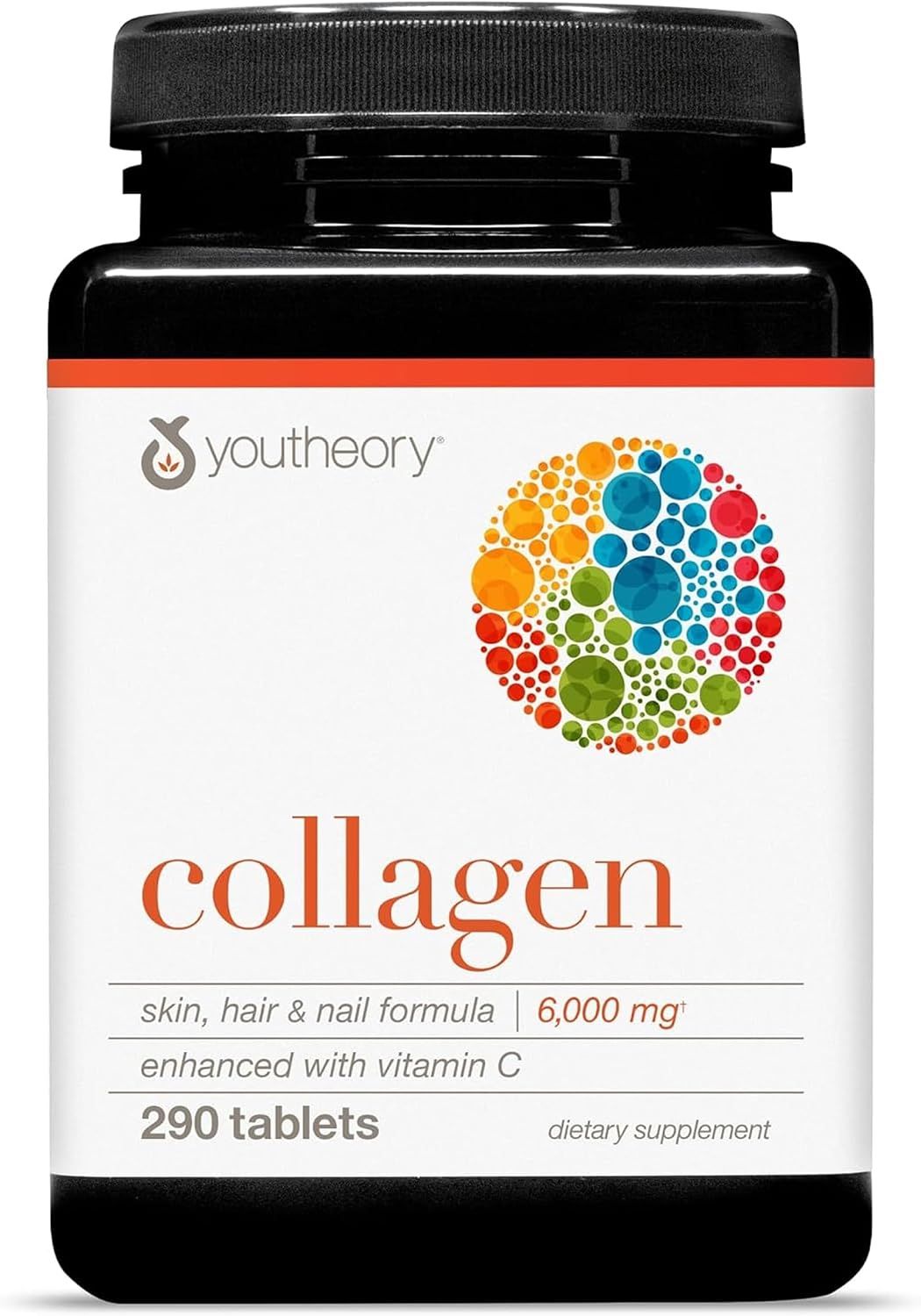 Displays the core product clearly with its branding and key information visible, allowing shoppers to identify the collagen supplement and its primary benefits for skin, hair, and nails. Shows the…