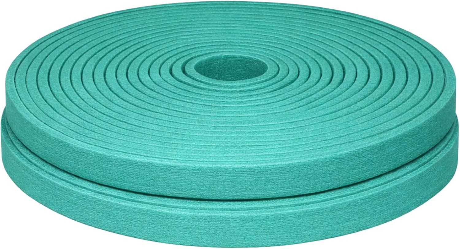 Displays the core product clearly in a catalog-style presentation to show the rolled foam material and its teal color.
