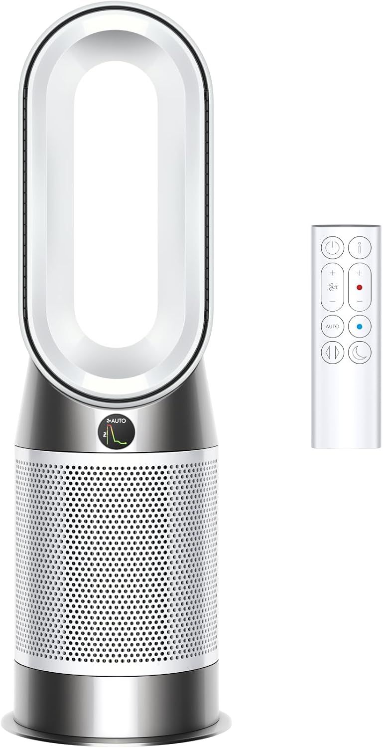 Displays the core product clearly on a white background to show the shopper exactly what they will receive, including the main unit and remote control. Shows that a remote control is included with…