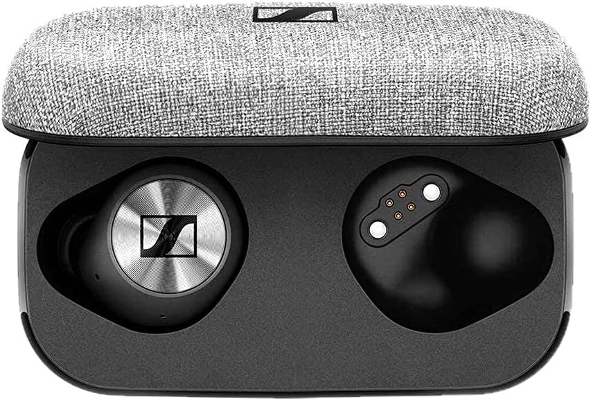 Shows the earbuds seated in the open charging case so shoppers see the complete set they receive.