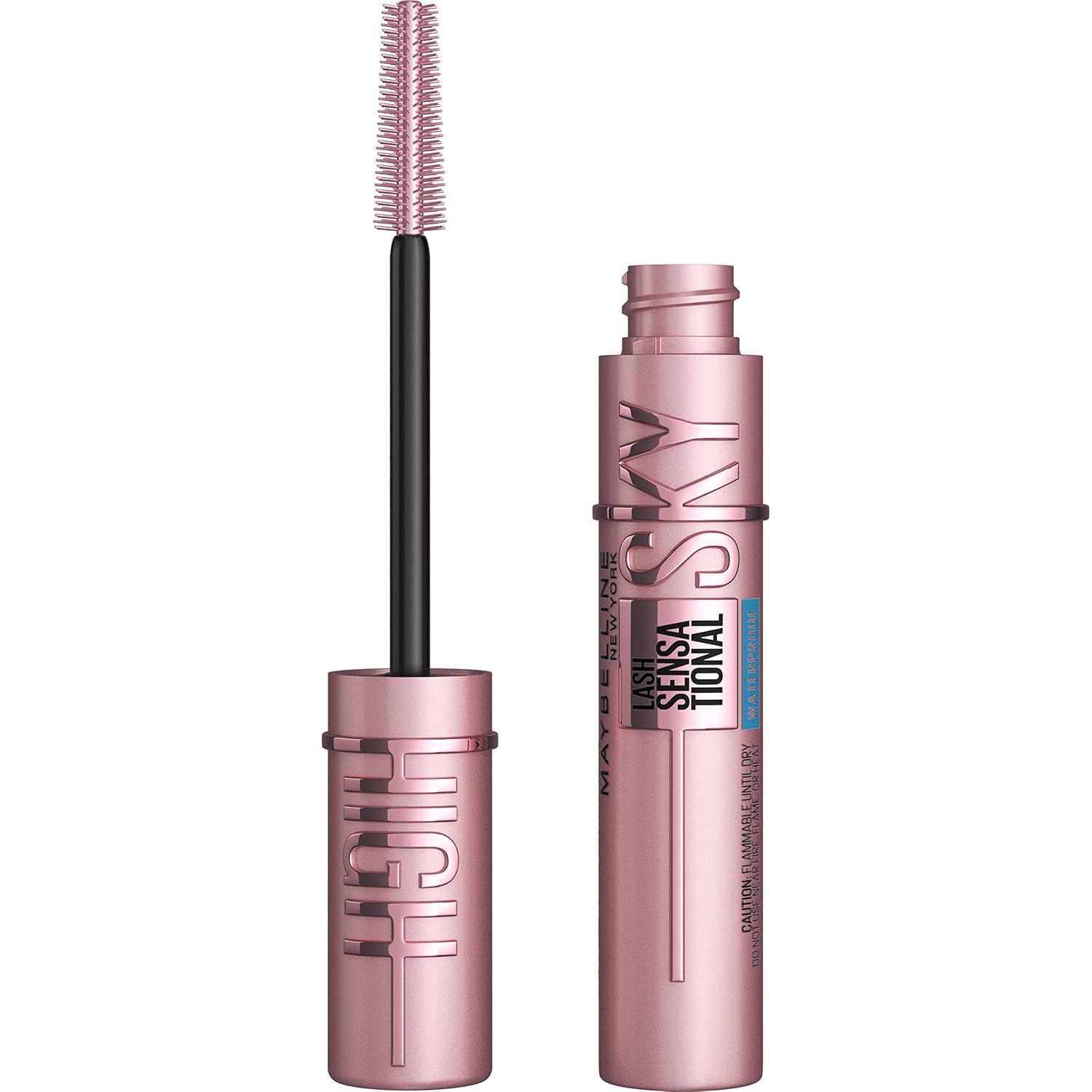 Shows the mascara wand and tube on white so the buyer sees the exact product and its shade.