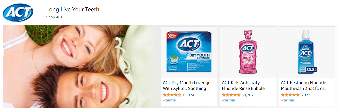 Sponsored Brands Ads for Act