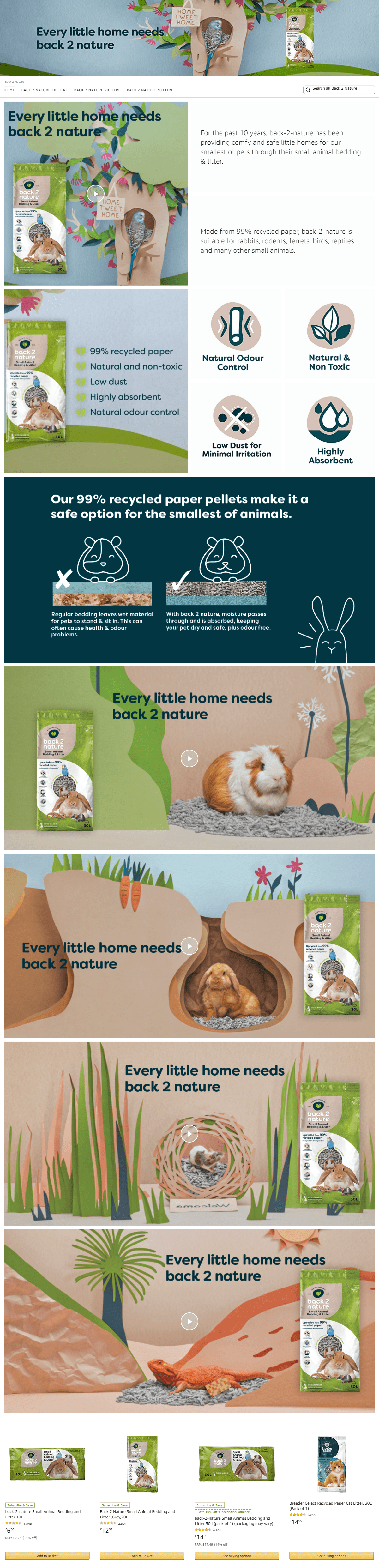 Brand Store for Amazon.co.uk  Back 2 Nature