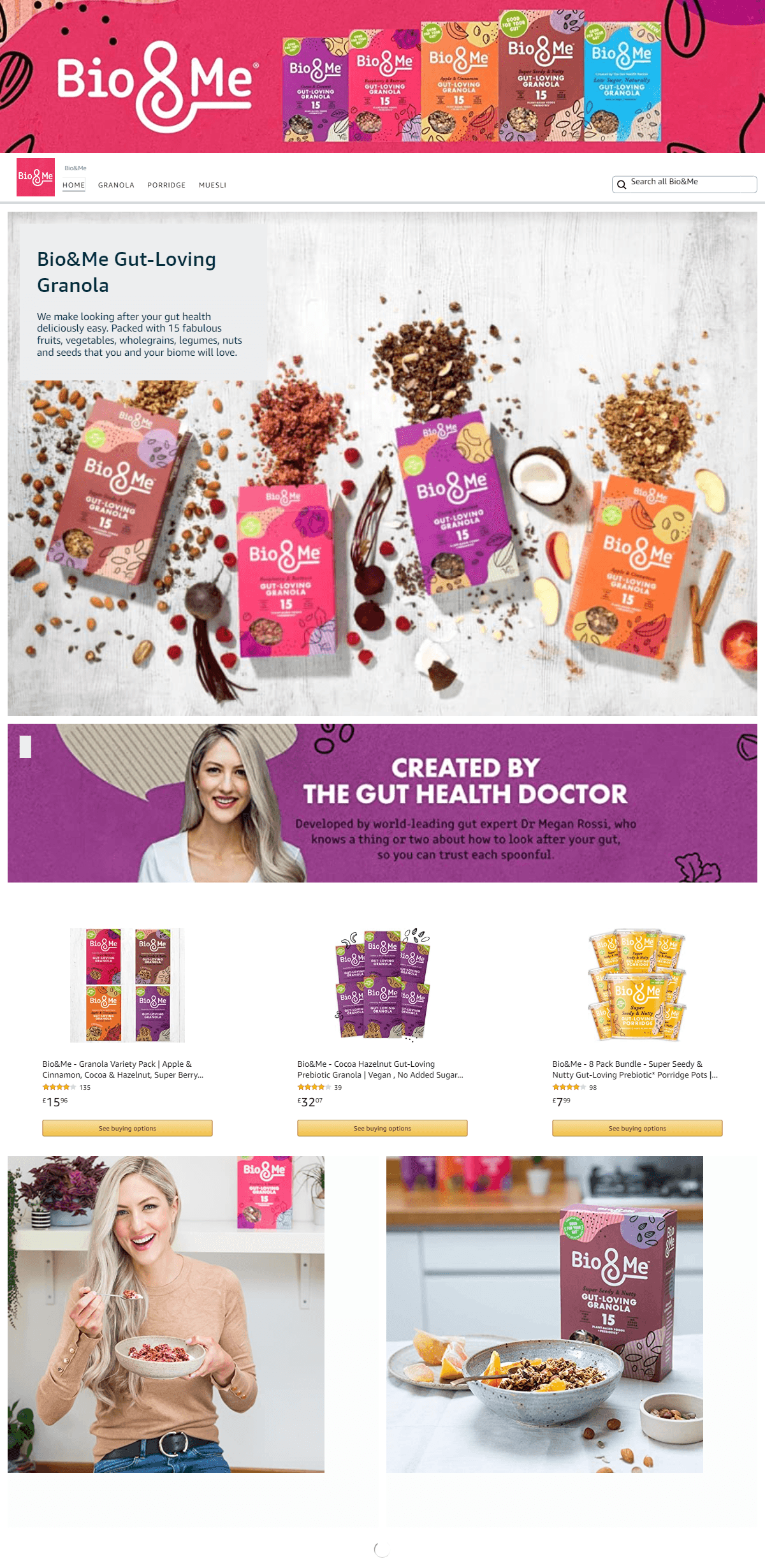 Brand Store for Amazon.co.uk  Bio&amp;Me
