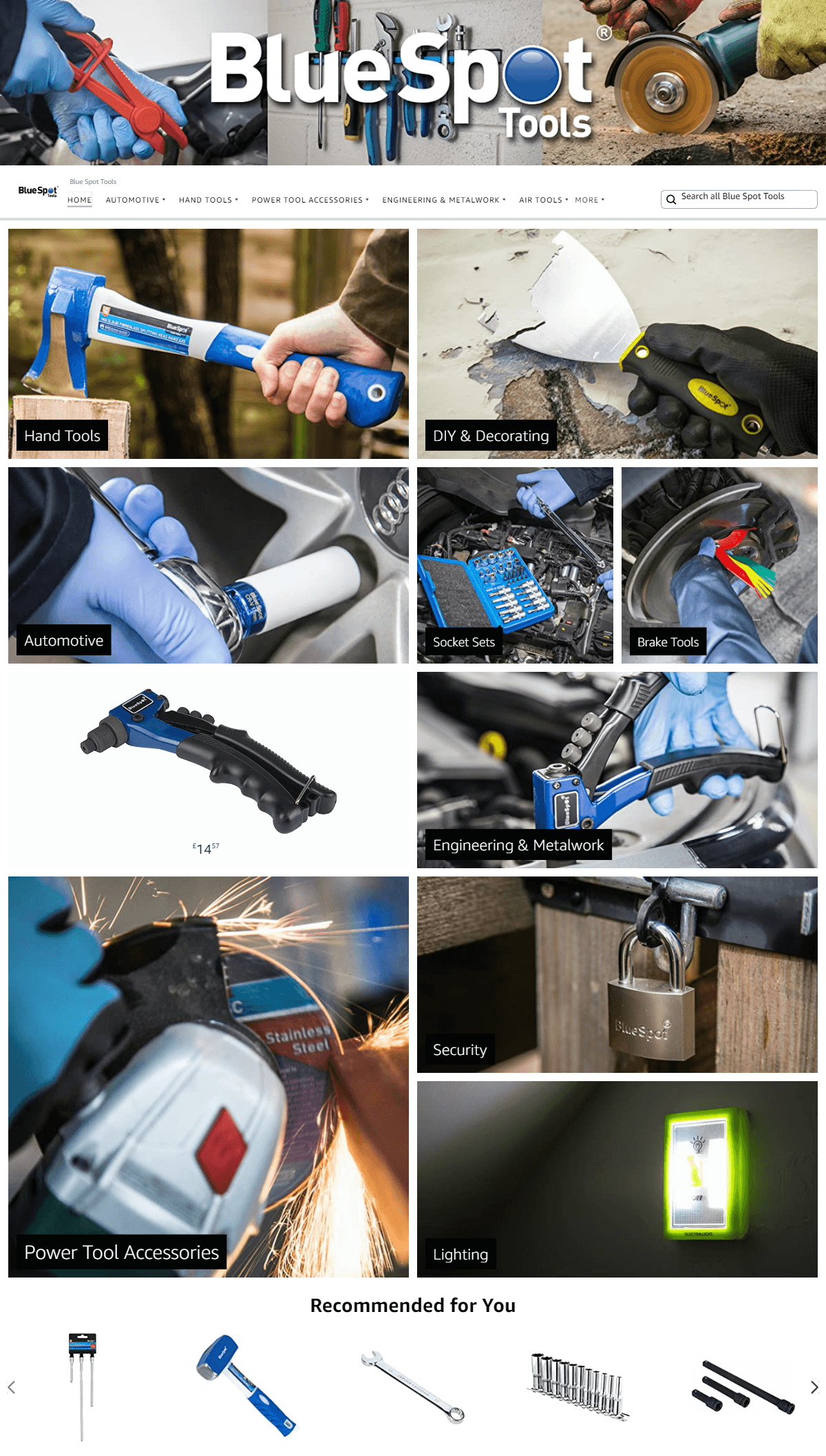 Brand Store for Amazon.co.uk  Blue Spot Tools