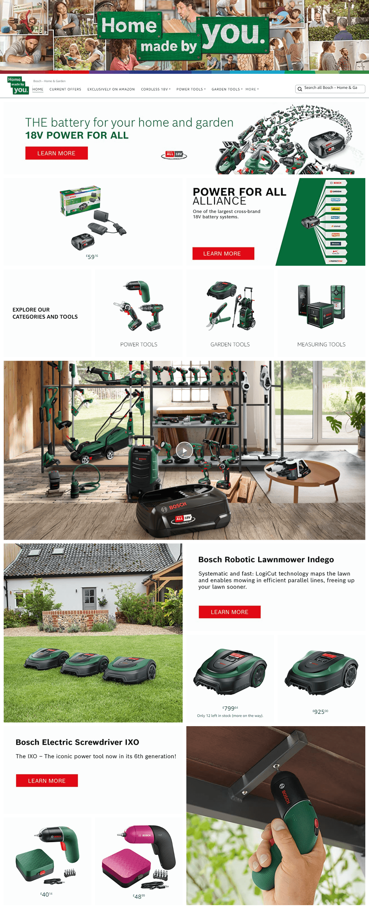 Brand Store for Amazon.co.uk  Bosch