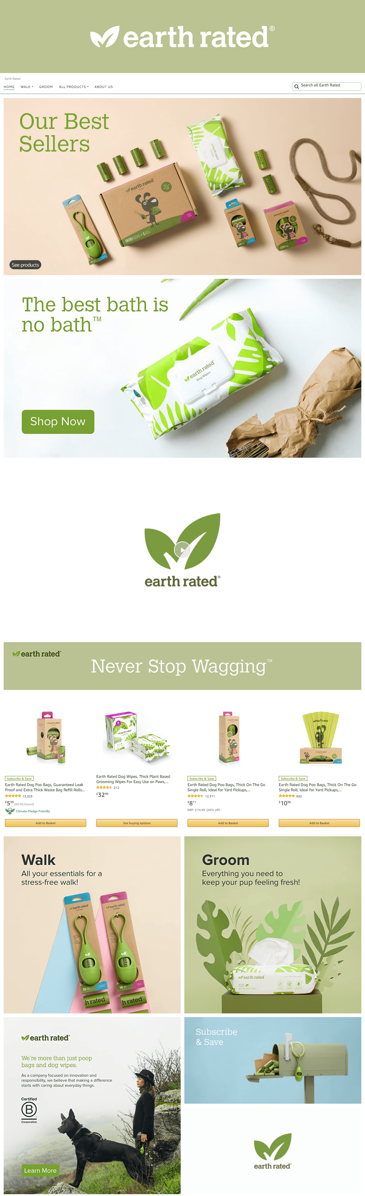 Brand Store for Amazon.co.uk  Earth Rated