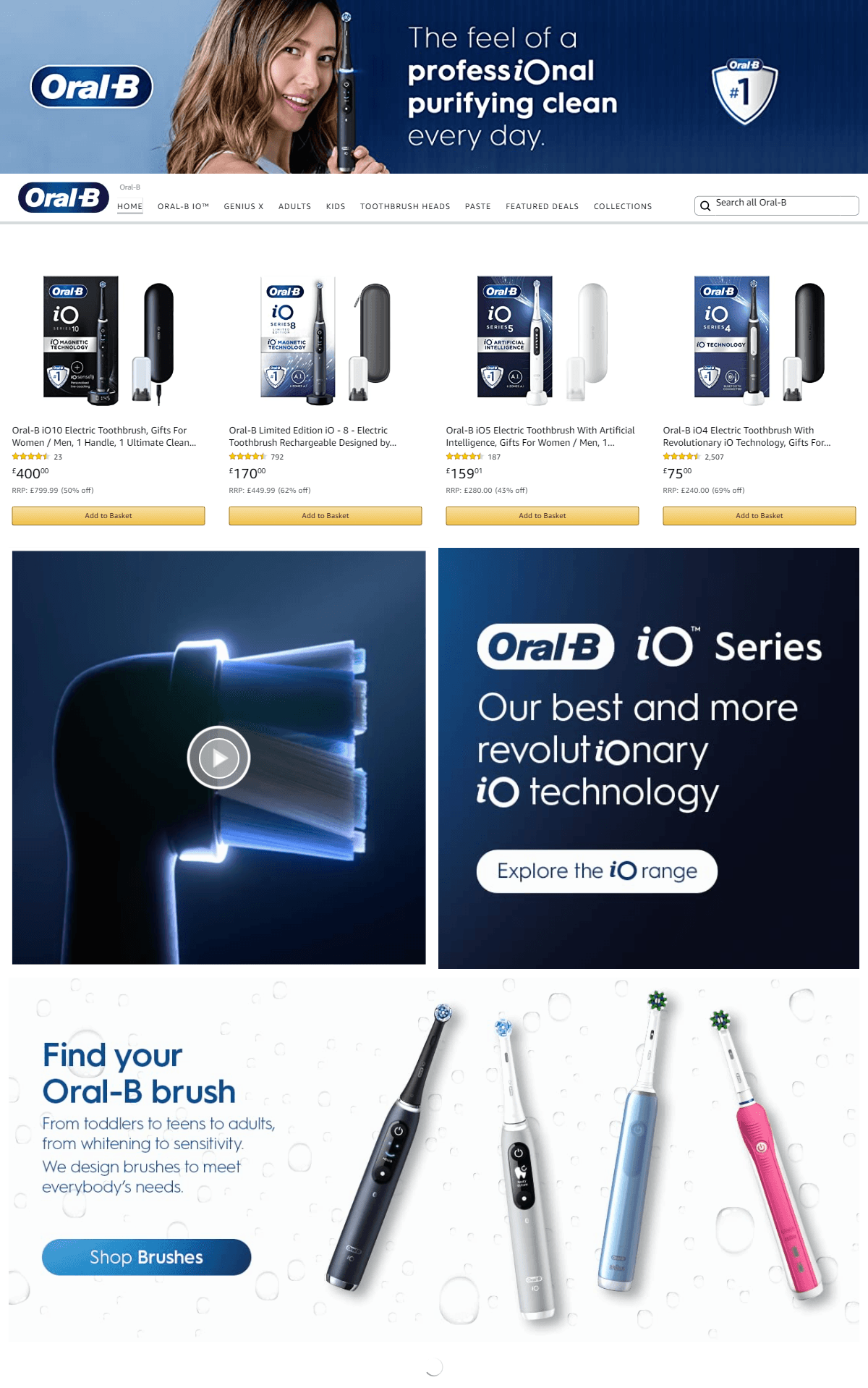 Brand Store for Amazon.co.uk  Oral-B