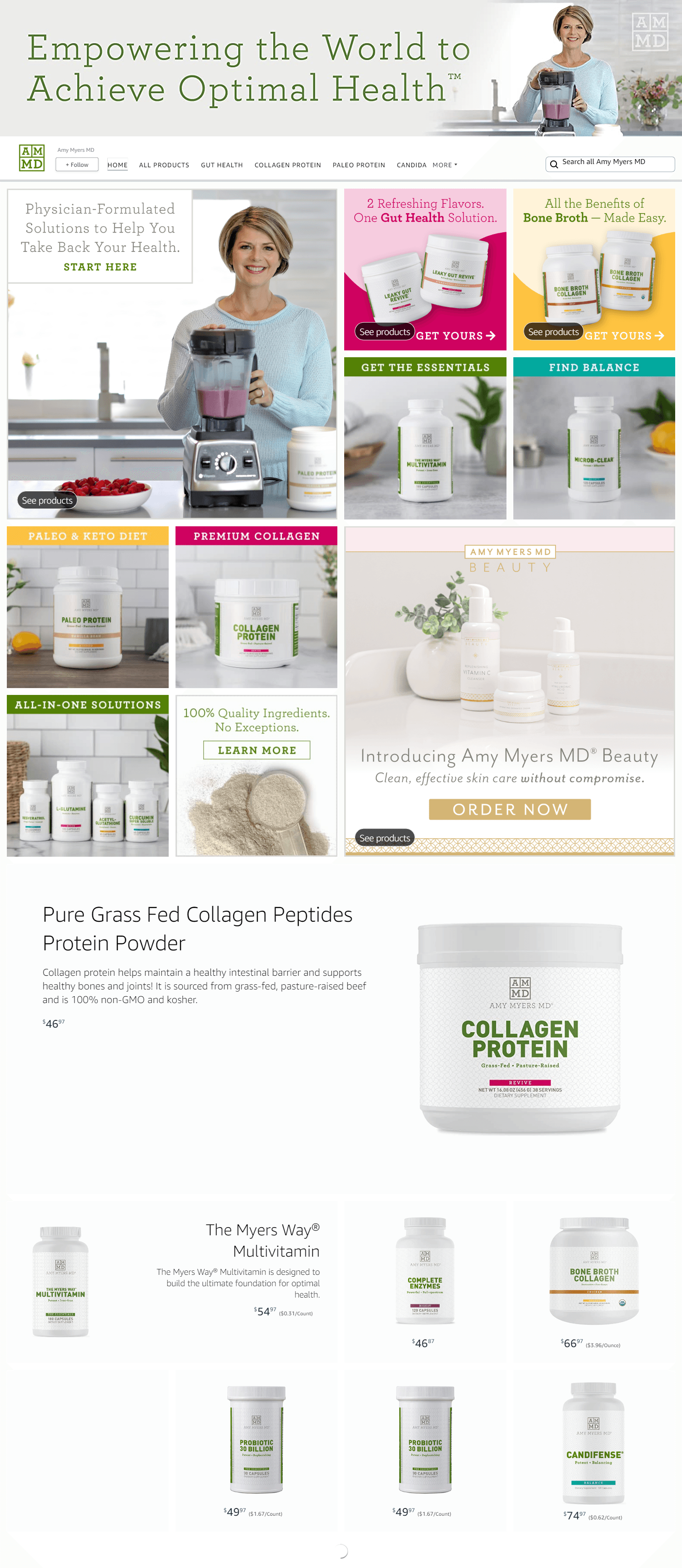 Brand Store for Amazon.com  Amy Myers MD