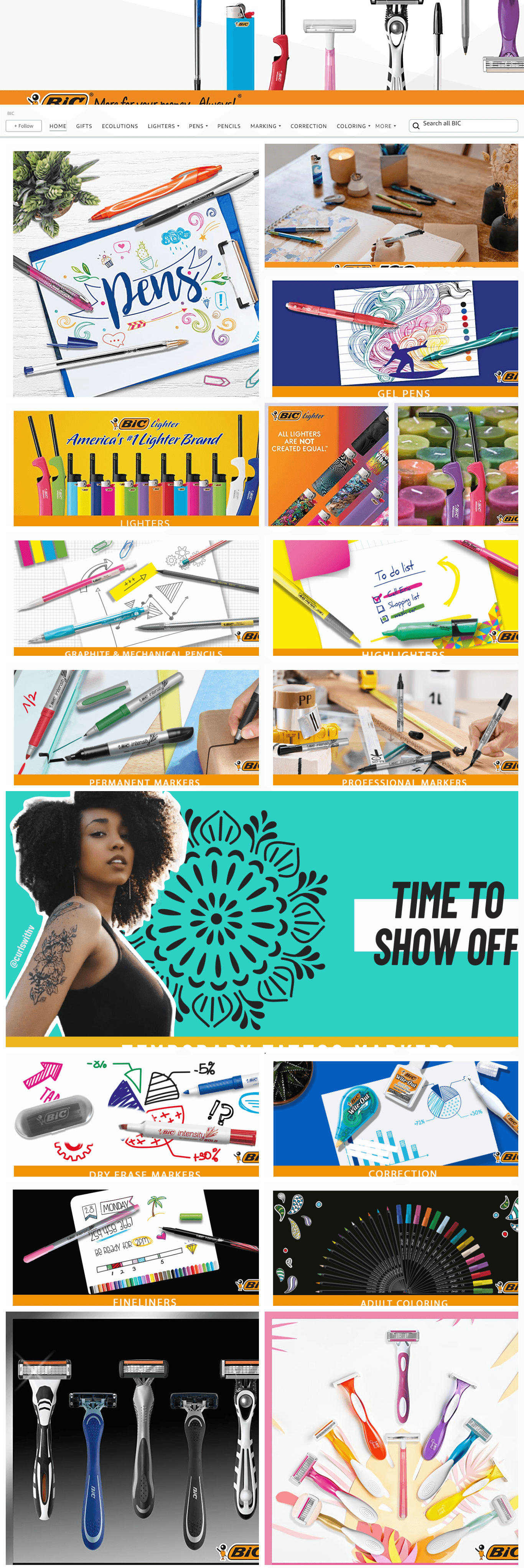 Brand Store for Amazon.com  BIC
