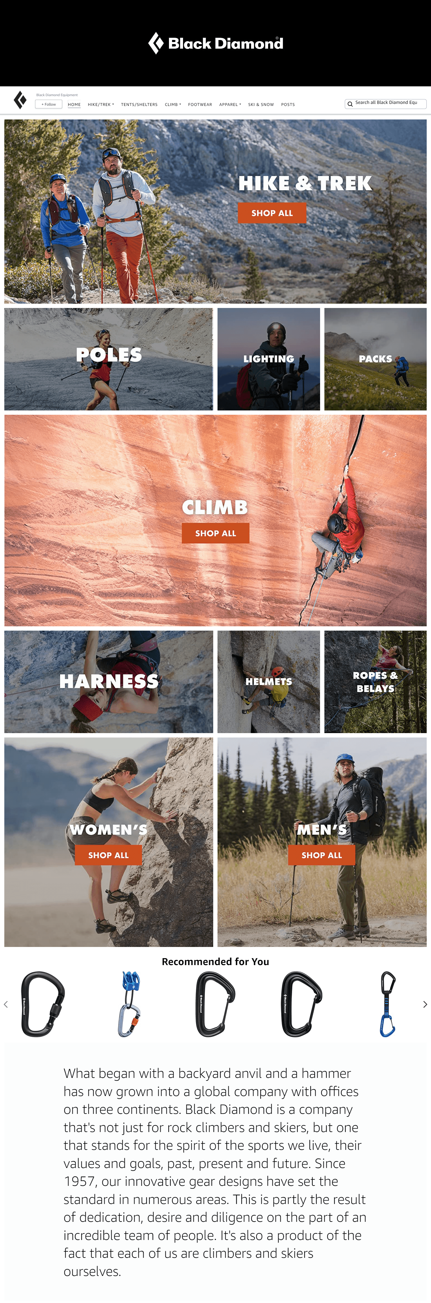 Brand Store for Amazon.com  Black Diamond Equipment