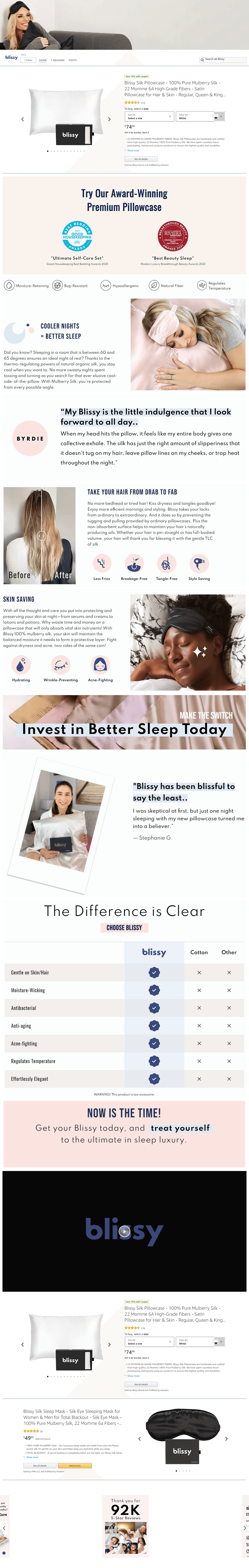 Brand Store for Amazon.com  Blissy