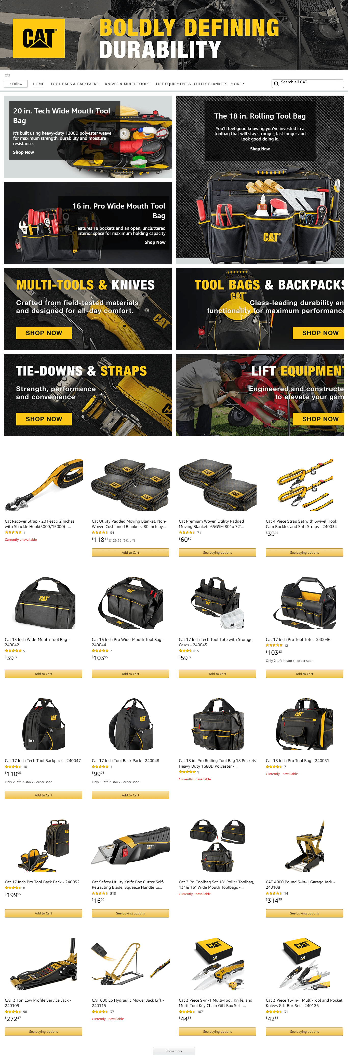 Brand Store for Amazon.com  CAT