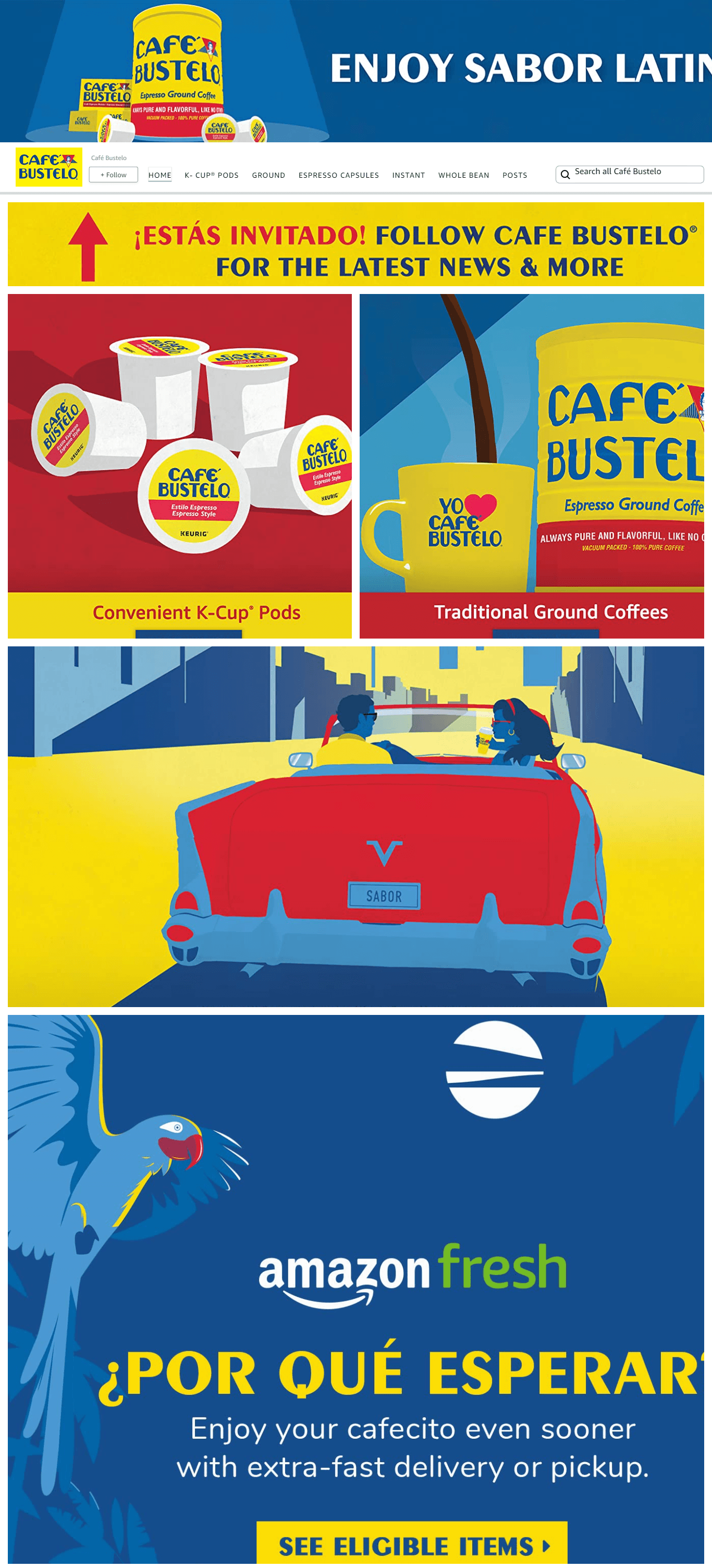 Brand Store for Amazon.com  Café Bustelo