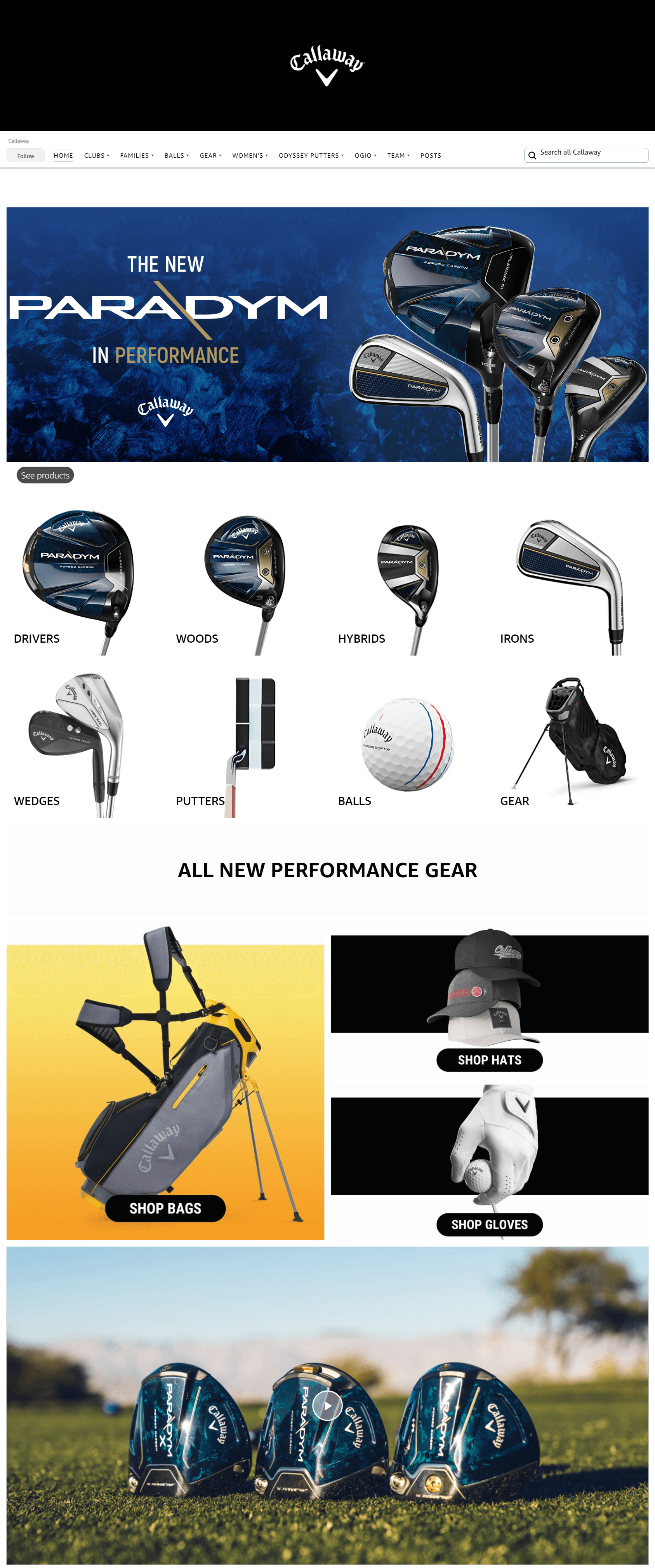 Brand Store for Amazon.com  Callaway