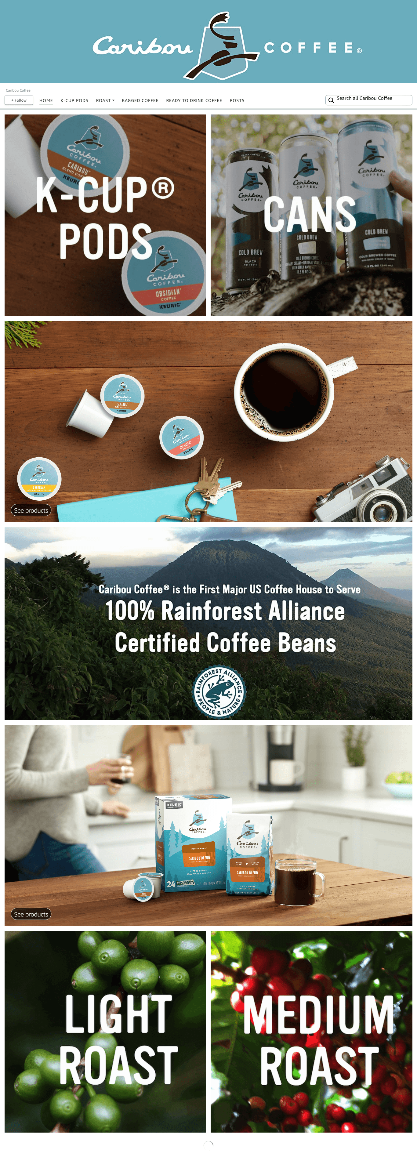 Brand Store for Amazon.com  Caribou Coffee
