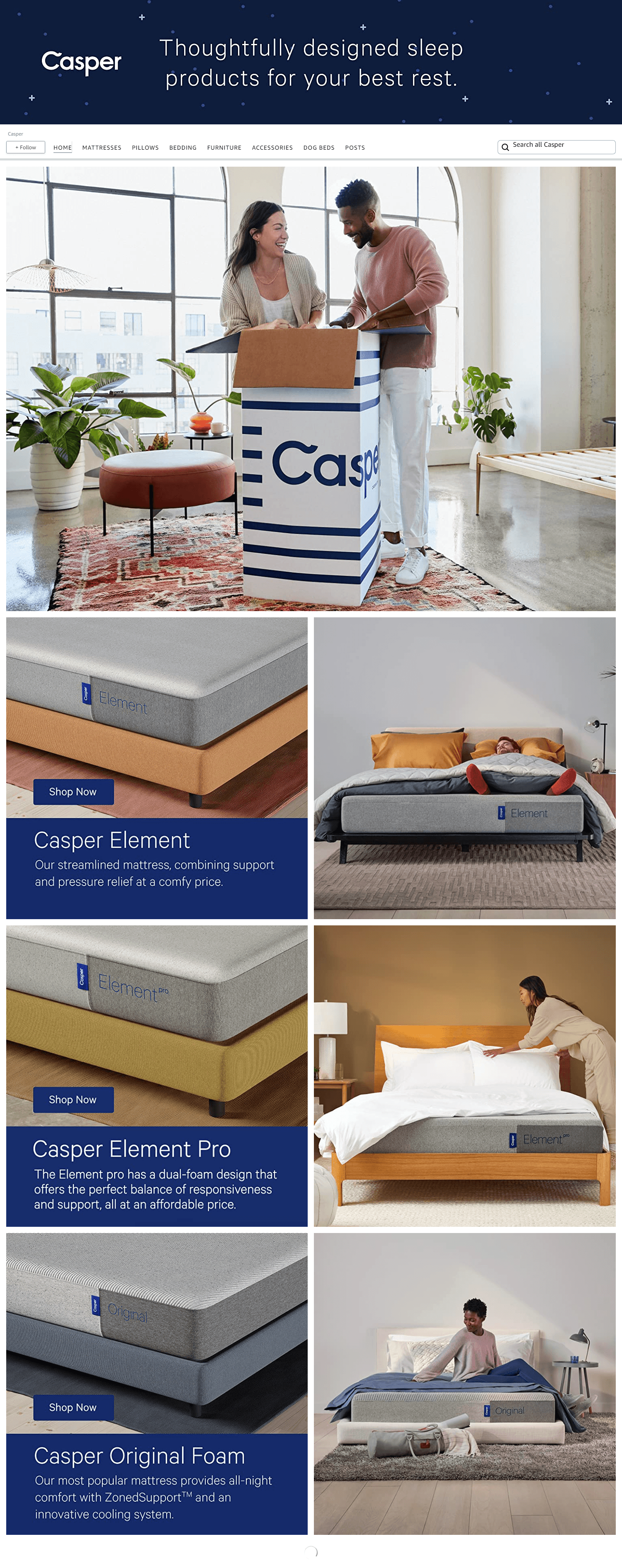 Brand Store for Amazon.com  Casper