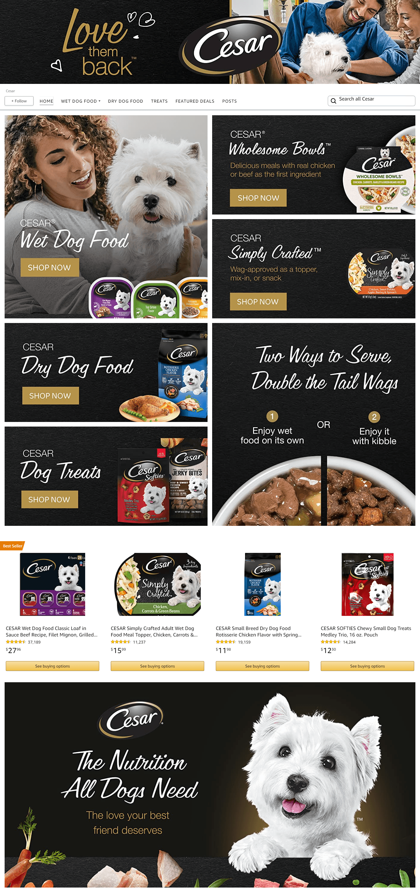 Brand Store for Amazon.com  Cesar