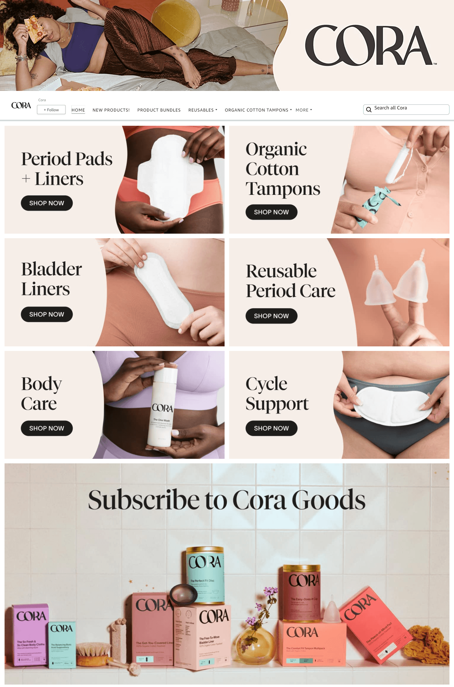 Brand Store for Amazon.com  Cora