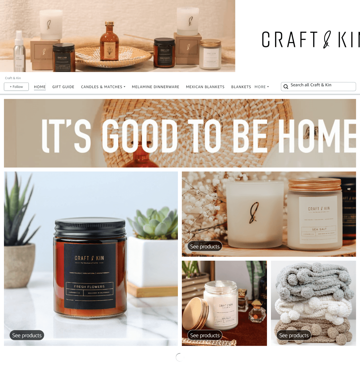 Brand Store for Amazon.com  Craft &amp; Kin