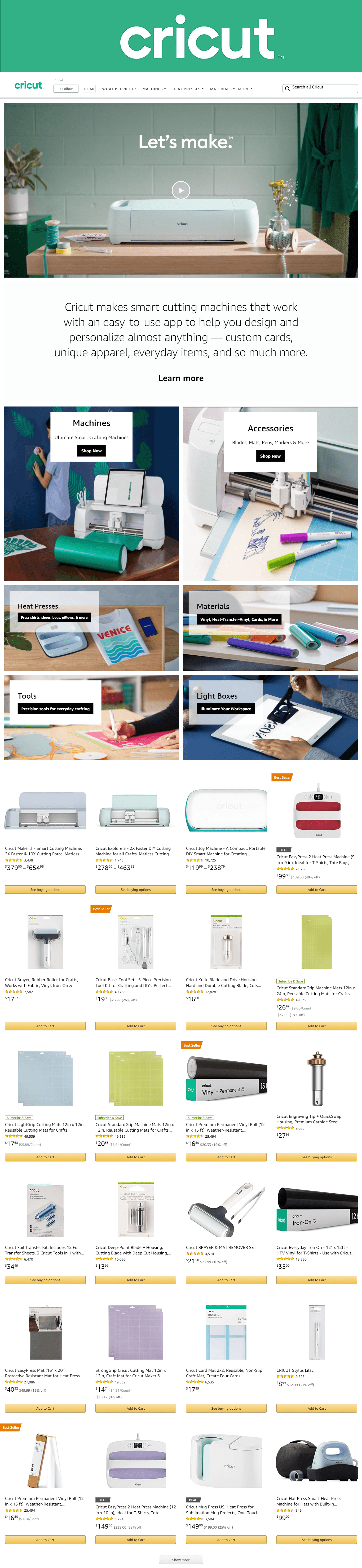 Brand Store for Amazon.com  Cricut