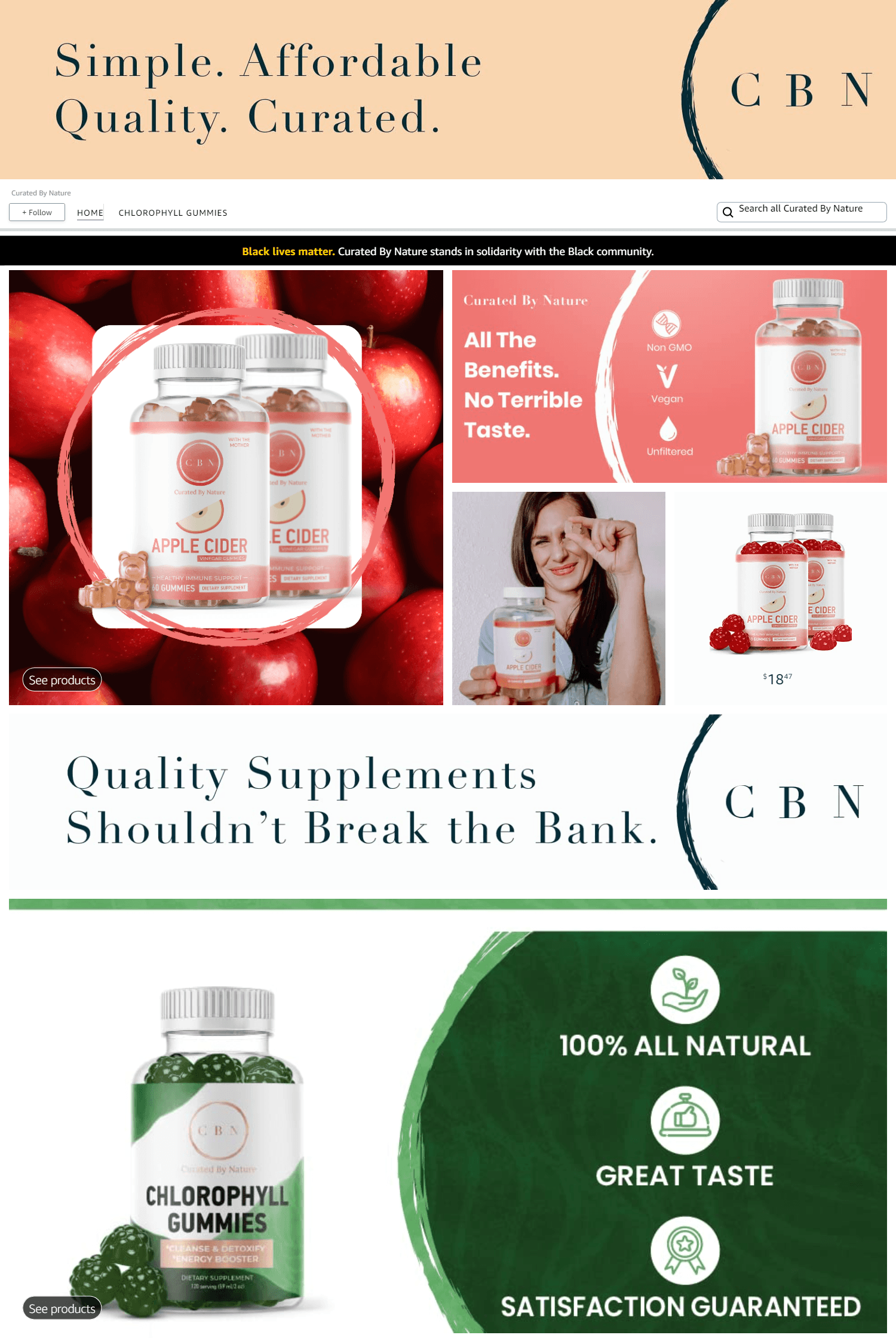 Brand Store for Amazon.com  Curated By Nature
