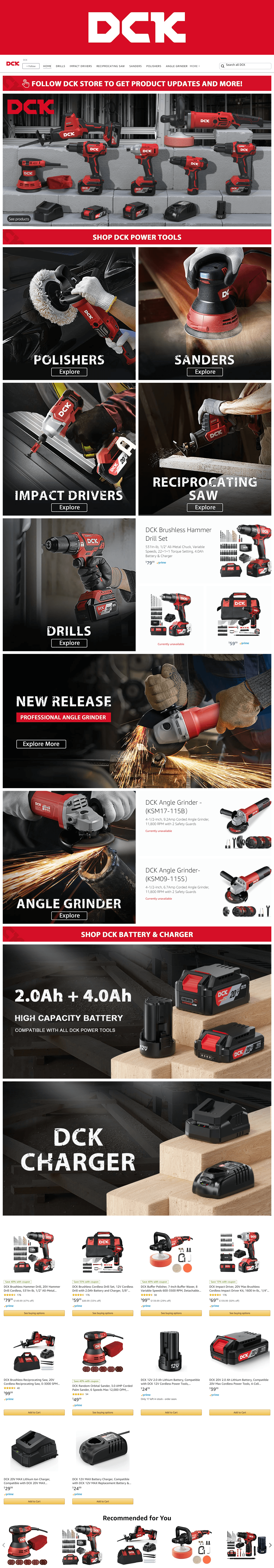 Brand Store for Amazon.com  DCK