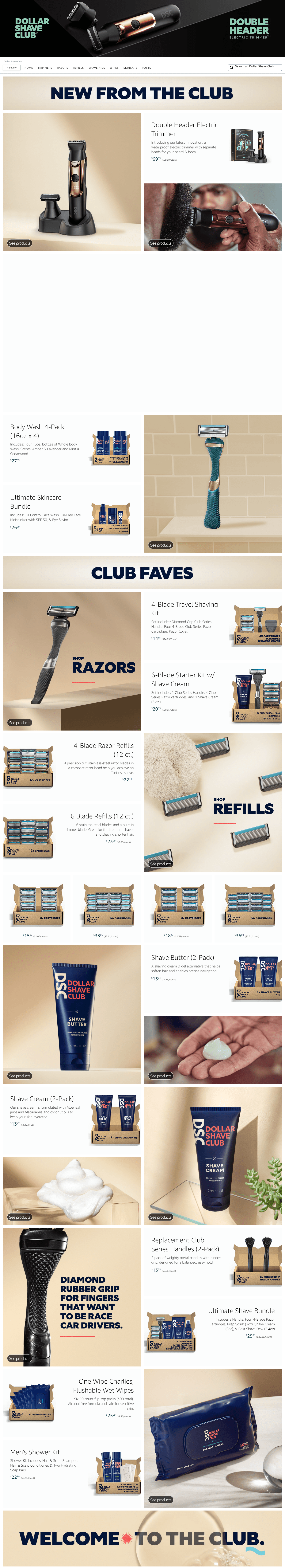 Brand Store for Amazon.com  Dollar Shave Club